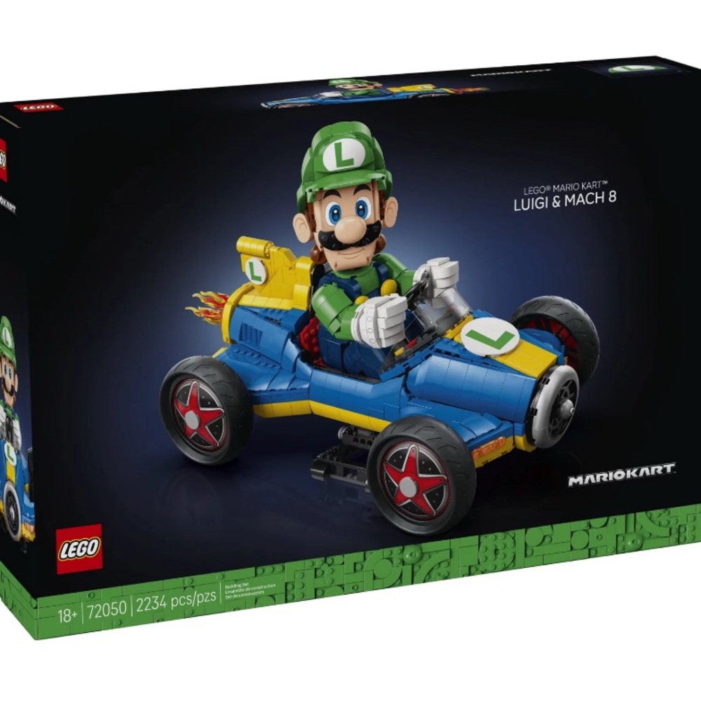 LEGO Mario Kart Luigi & Mach 8 Building Set Set # 72050 - 2234 Pieces - 18+